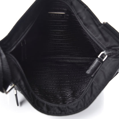 Prada Nylon Flat Messenger Bag Black 5 of 10