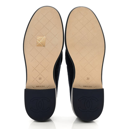 Chanel Denim CC Turnlock Loafers 39 Dark Blue 5 of 9