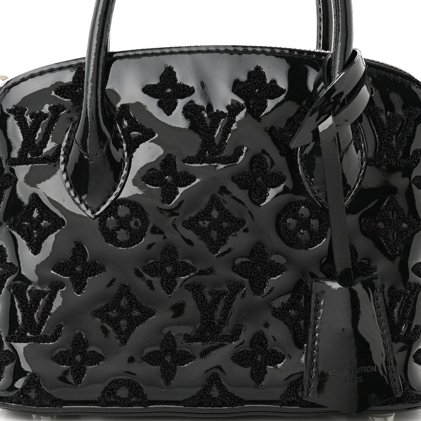 Patent Lambskin Fascination Lockit BB Black