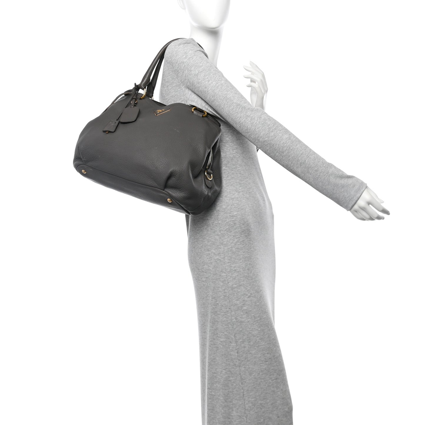 Cervo Deerskin Tote Grigio