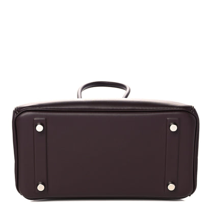 Hermes Swift Birkin Shadow 25 Rouge Sellier 6 of 27