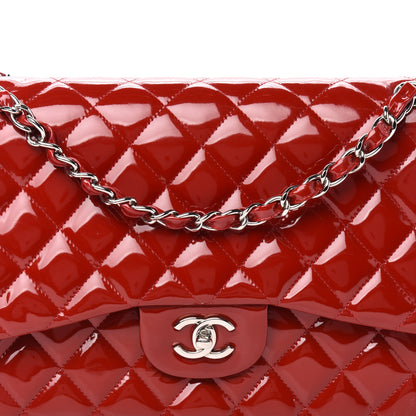 Chanel Patent Quilted Jumbo Double Flap Red 14 of 14