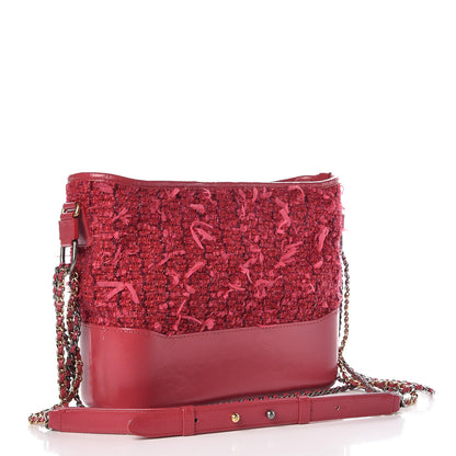 Chanel Tweed Calfskin Medium Gabrielle Hobo Pink 3 of 7