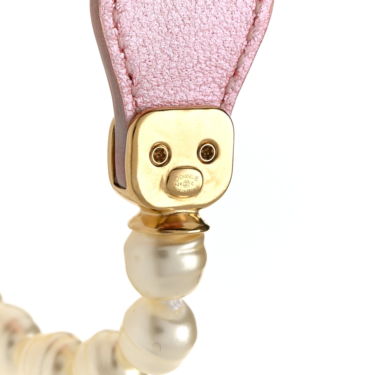 Chanel Iridescent Lambskin Pearl Belt S Light Pink Pearly White 3 of 5