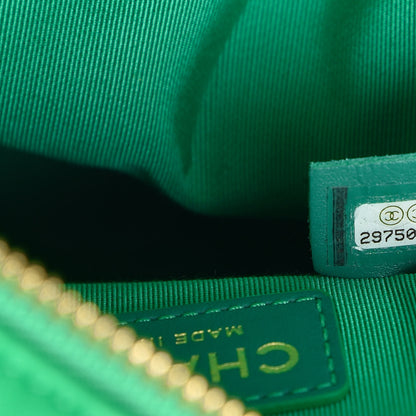 Chanel Lambskin Quilted Large Perfect Meeting Hobo Green 7 of 10