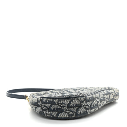 Christian Dior Monogram Mini Saddle Pochette Navy 4 of 9