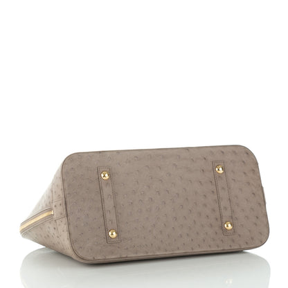Louis Vuitton Ostrich Alma GM Gris 4 of 8