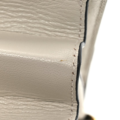 Gucci Calfskin Snakeskin Medium Ottilia Top Handle Bag  White Black 14 of 16