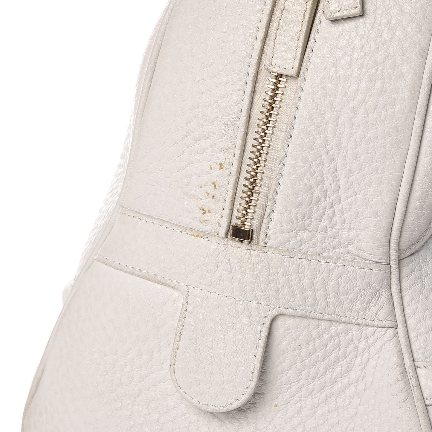 Calfskin Web Blondie Bowler White