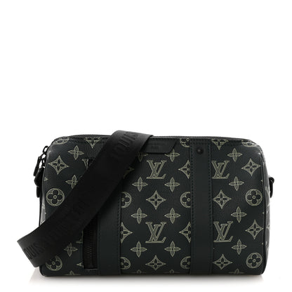 Louis Vuitton Monogram Shadow City Keepall Forest Green 1 of 9