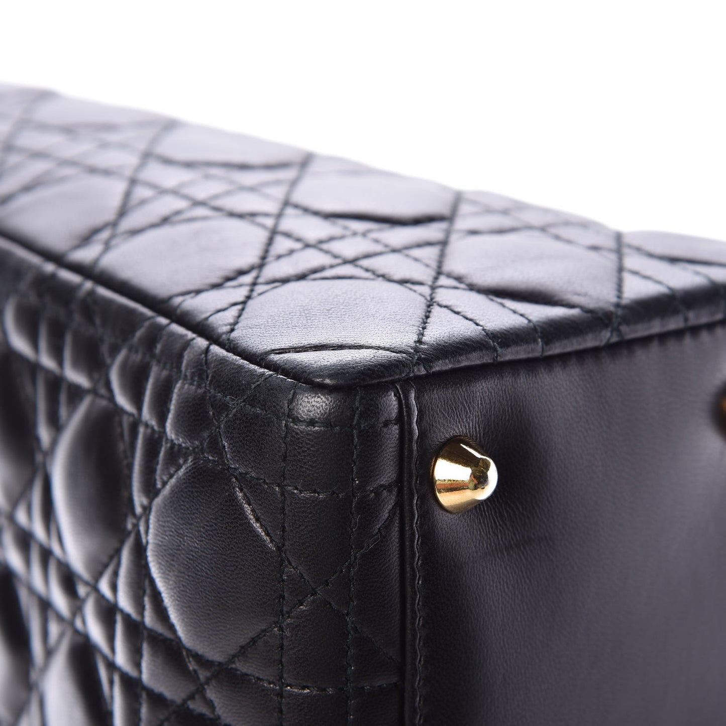 Lambskin Cannage Large Lady Dior Black