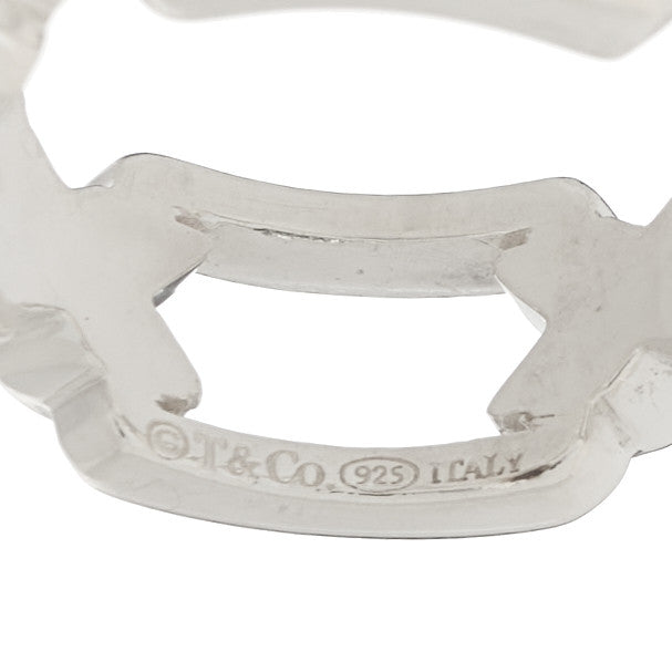 Sterling Silver X Open Band Ring 49 4.75