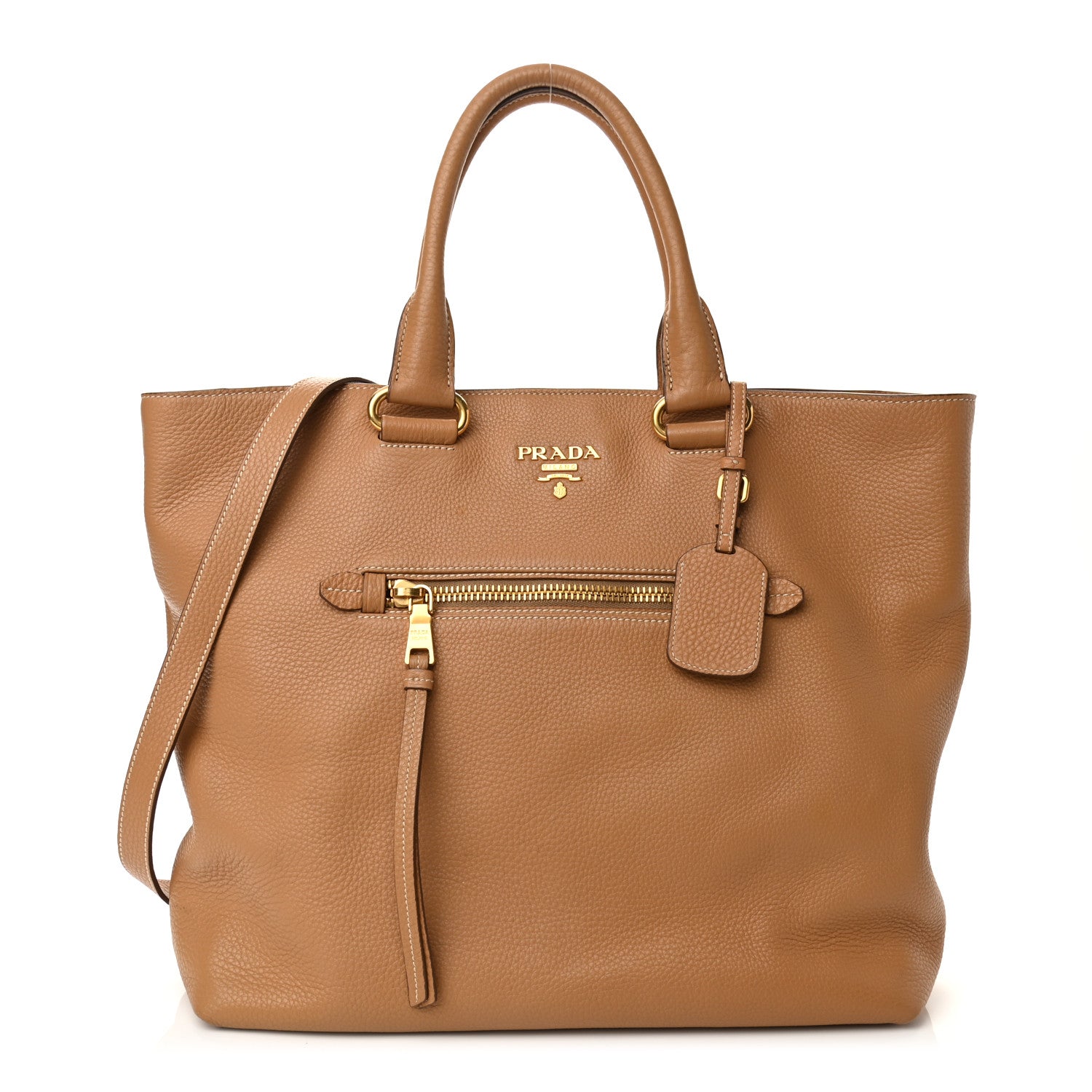 Prada Vitello Daino Shopping Tote Sughero 1 of 8