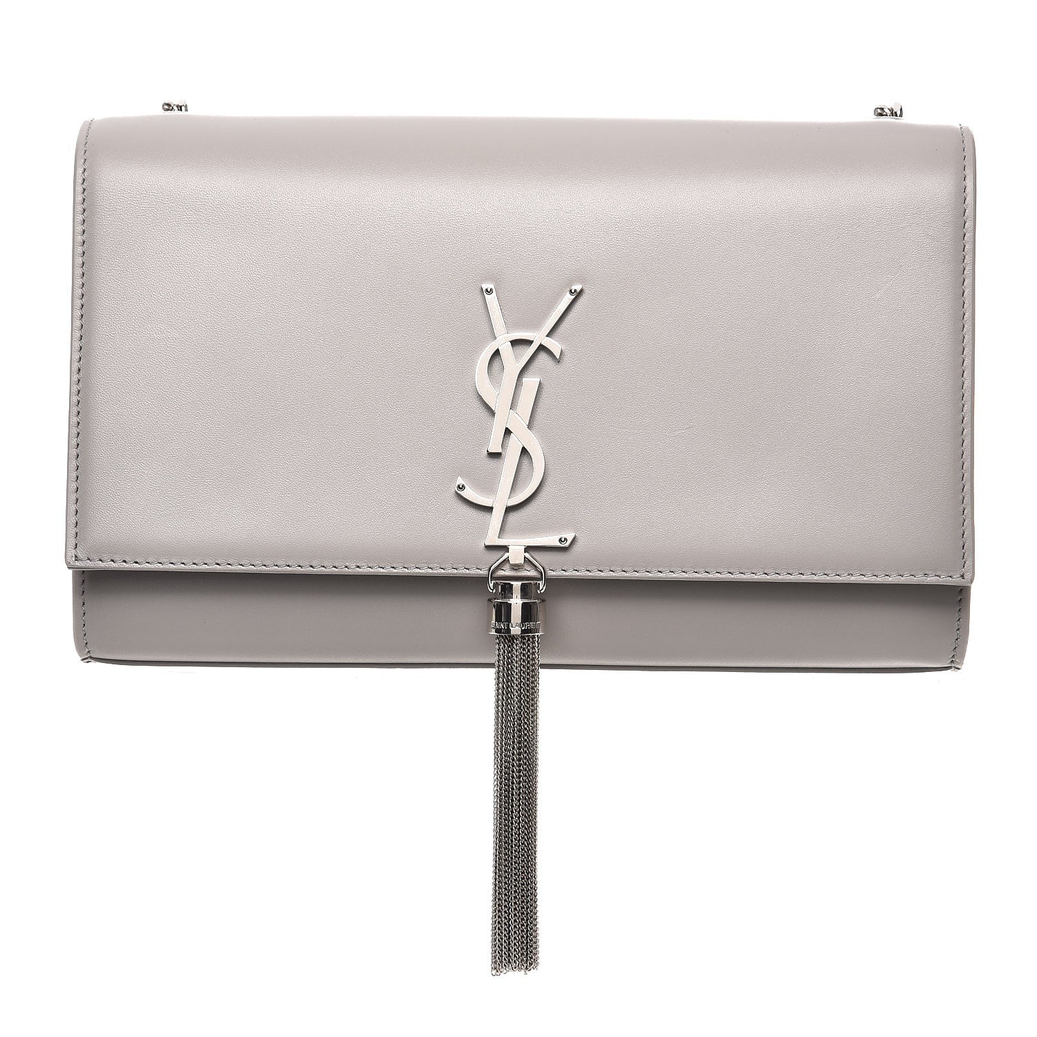 Saint Laurent Smooth Calfskin Medium Classic Monogram Kate Tassel Satchel Souris 1 of 7
