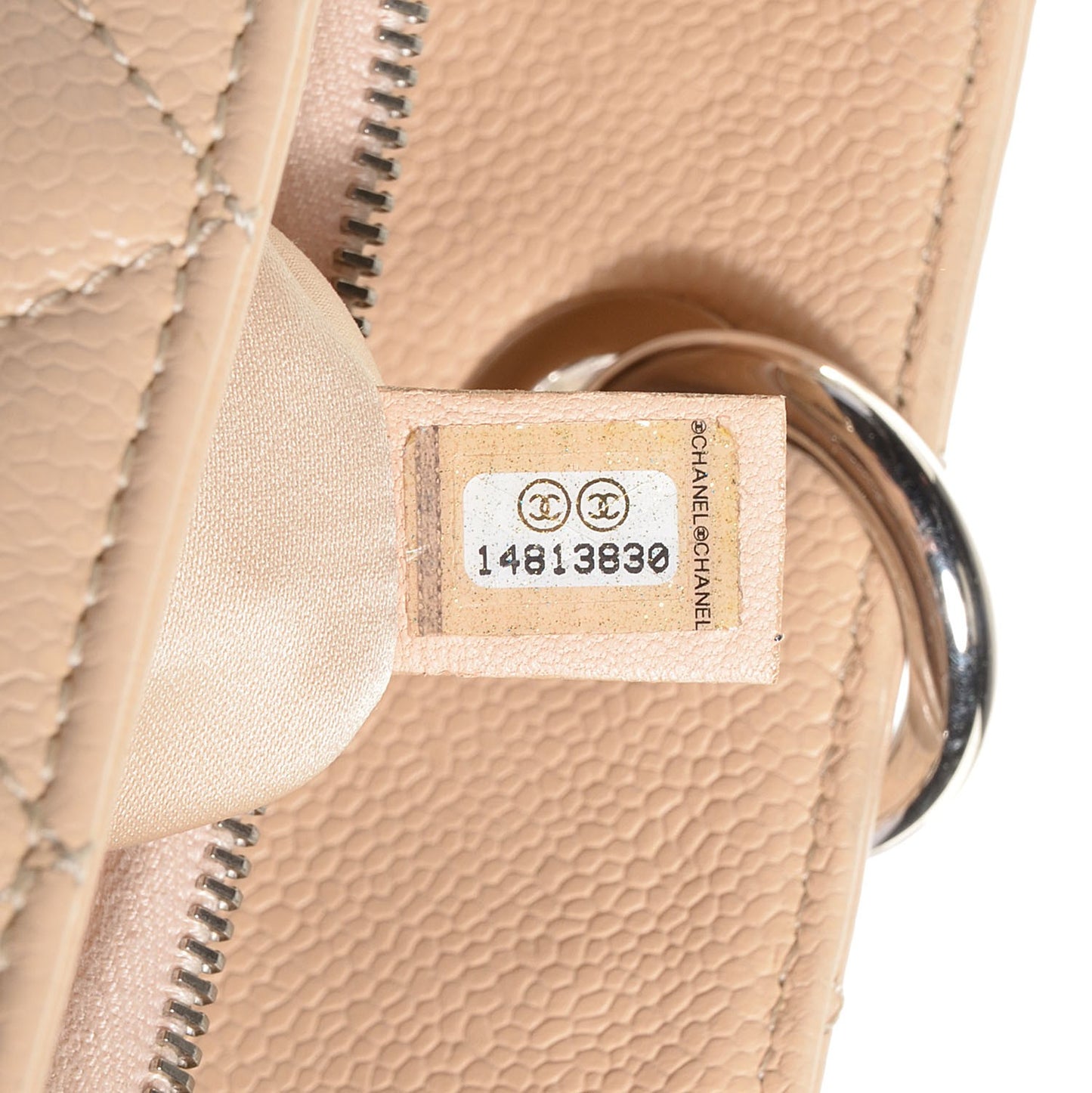 Caviar Quilted Grand Shopping Tote GST Beige Clair
