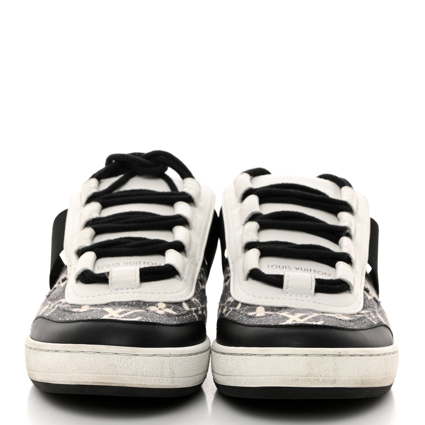 Denim Monogram Lous Sneakers 37.5 Gray