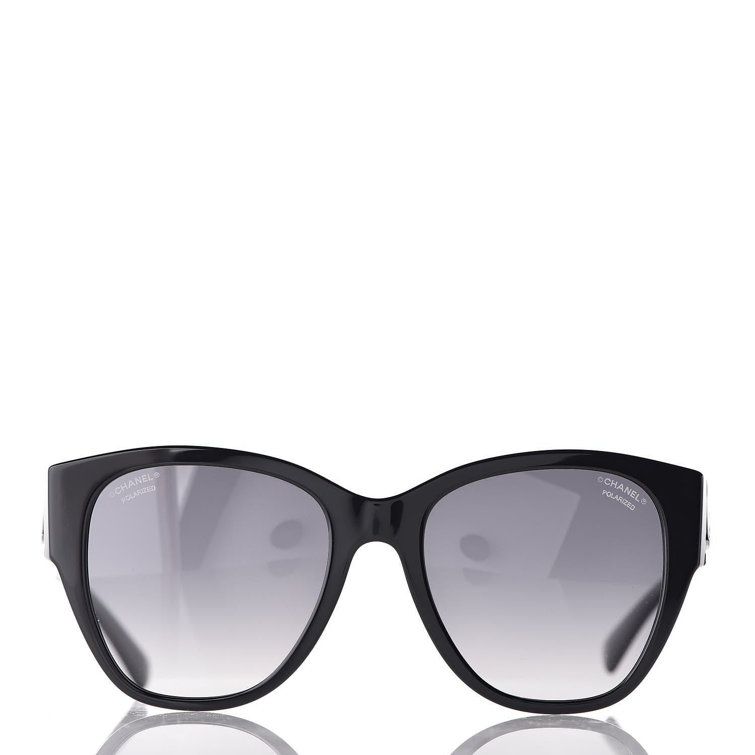 Chanel Acetate Polarized Butterfly CC Sunglasses 5412 Black 2 of 8