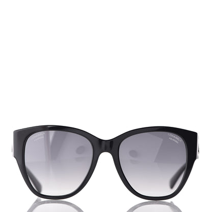 Chanel Acetate Polarized Butterfly CC Sunglasses 5412 Black 2 of 8