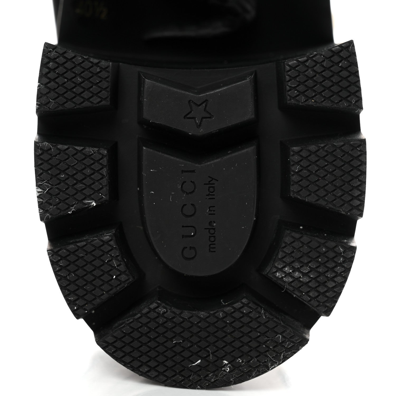 Gucci Calfskin Embroidered Lace Up Combat Ankle Boots 40.5 Black 8 of 9