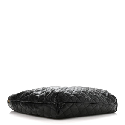 Saint Laurent Lambskin Quilted Maxi Icare Shopping Tote Black 4 of 11