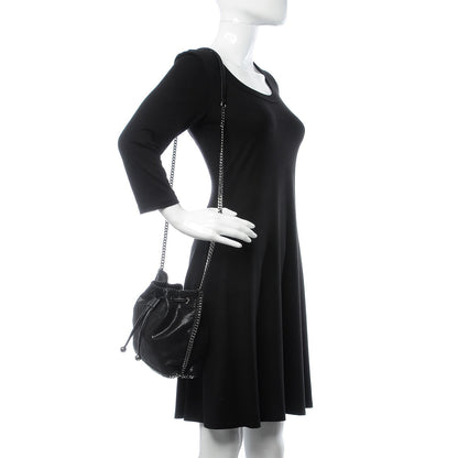 Stella McCartney Shaggy Deer Small Falabella Bucket Bag Black 2 of 8