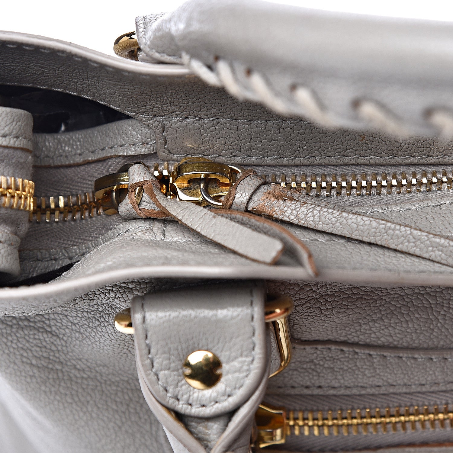 Balenciaga Chevre Gold Metallic Edge Hardware Town Gris Glace 18 of 19