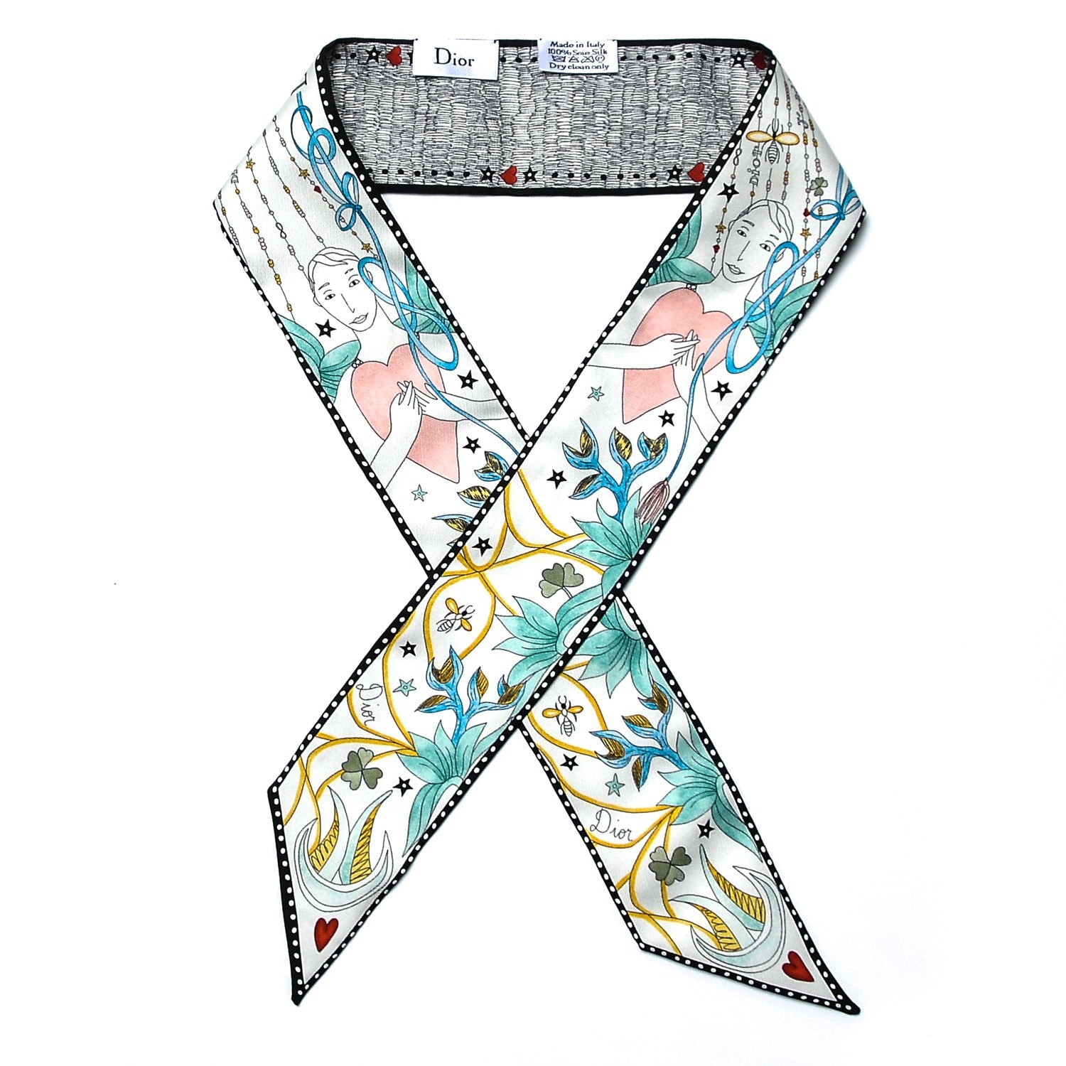 Christian Dior Silk L'Amoureux Mitzah Scarf 1 of 5