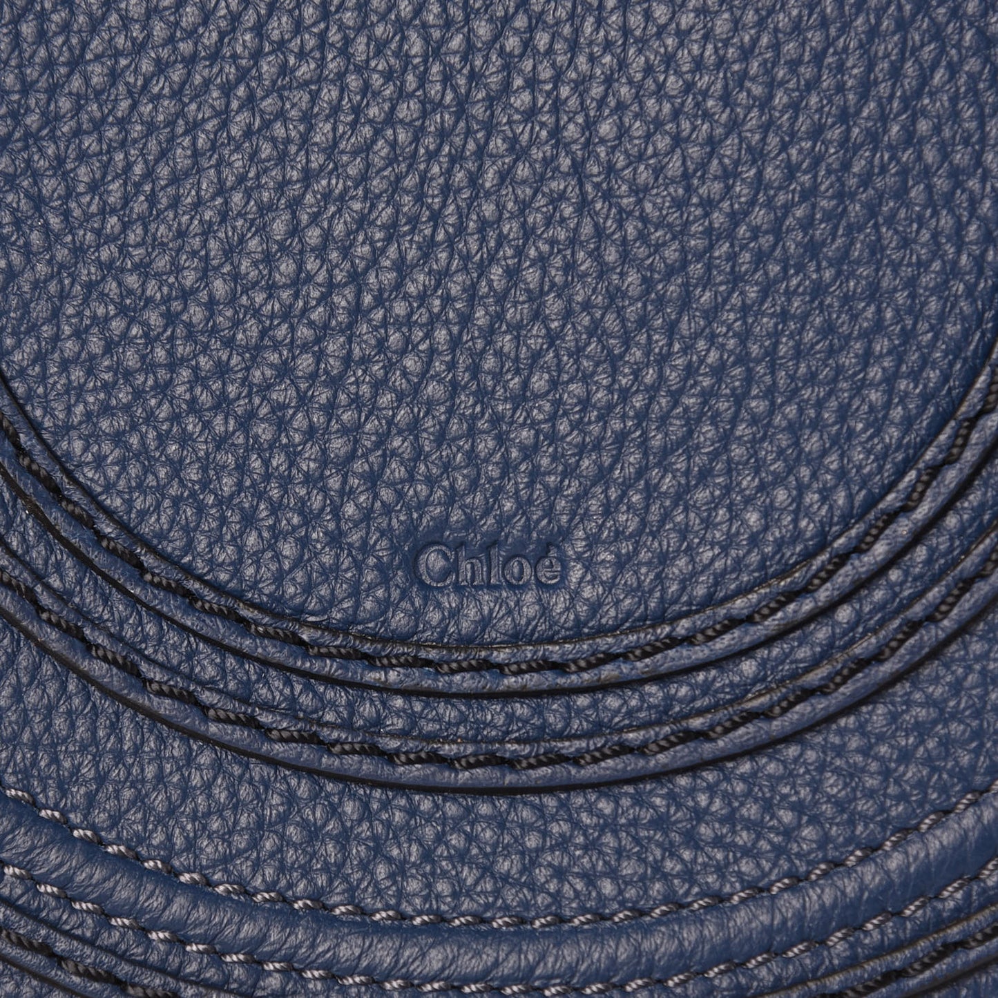 Calfskin Mini Marcie Round Crossbody Bag Royal Navy
