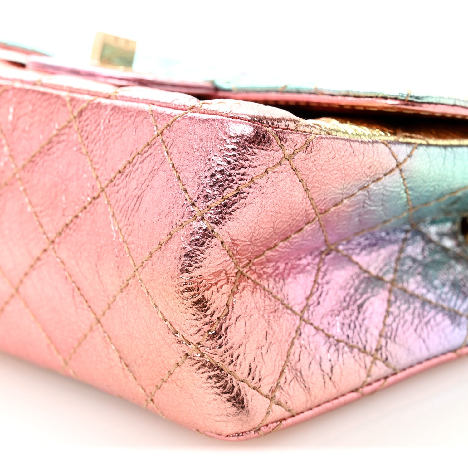 Chanel Metallic Goatskin Quilted Mini 2.55 Reissue Flap Multicolor 10 of 11