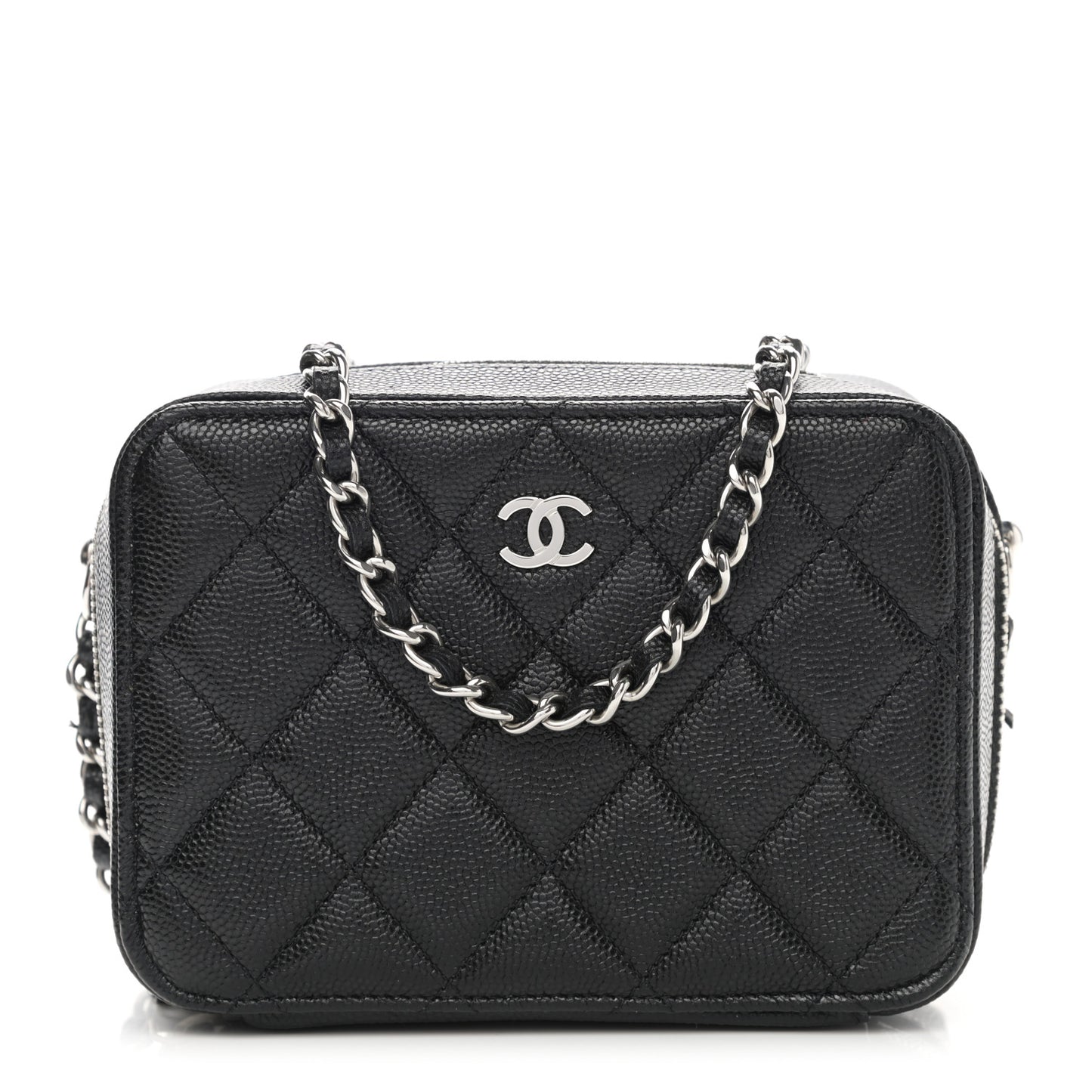 Caviar Quilted Camera Bag Black