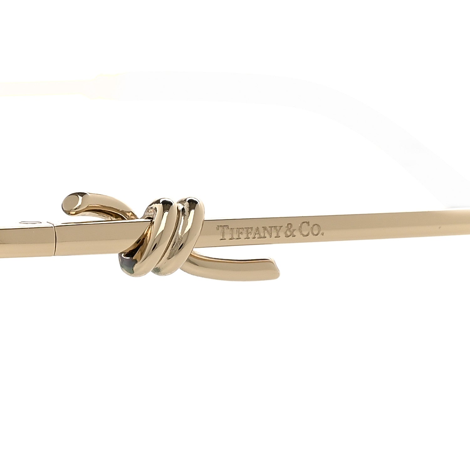 Tiffany Metal Knot Aviator Sunglasses TF3116 Pale Gold 7 of 9