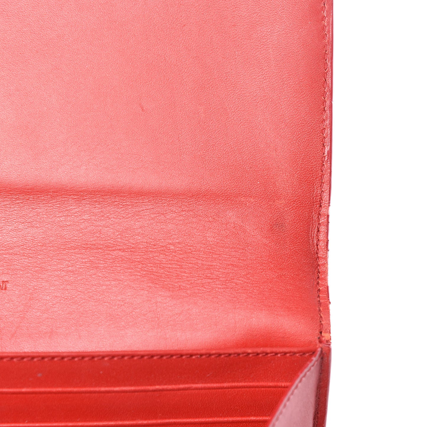 Patent Belle De Jour Flap Wallet Red