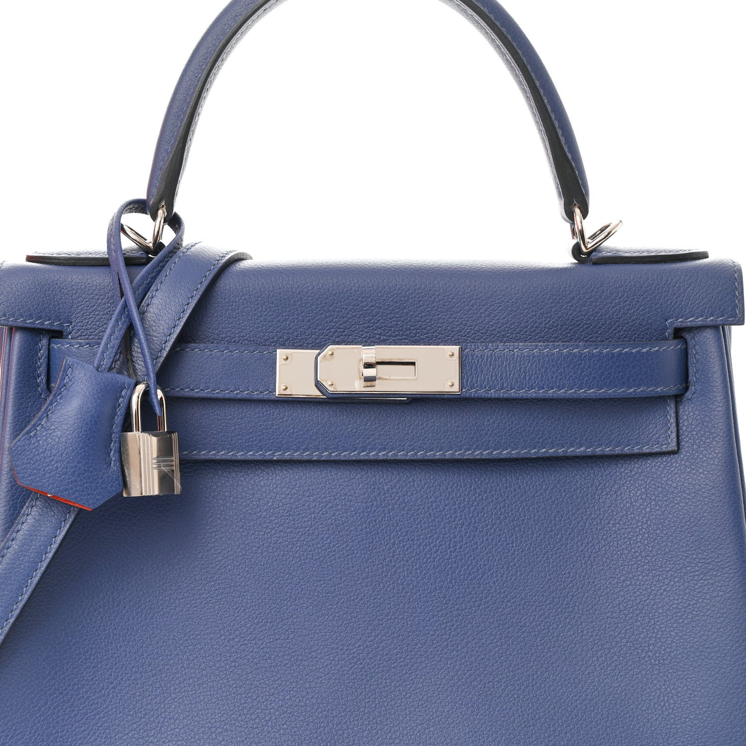 Hermes Evercolor Verso Kelly Retourne 28 Bleu Brighton Capucine 8 of 17