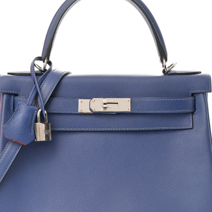 Hermes Evercolor Verso Kelly Retourne 28 Bleu Brighton Capucine 8 of 17