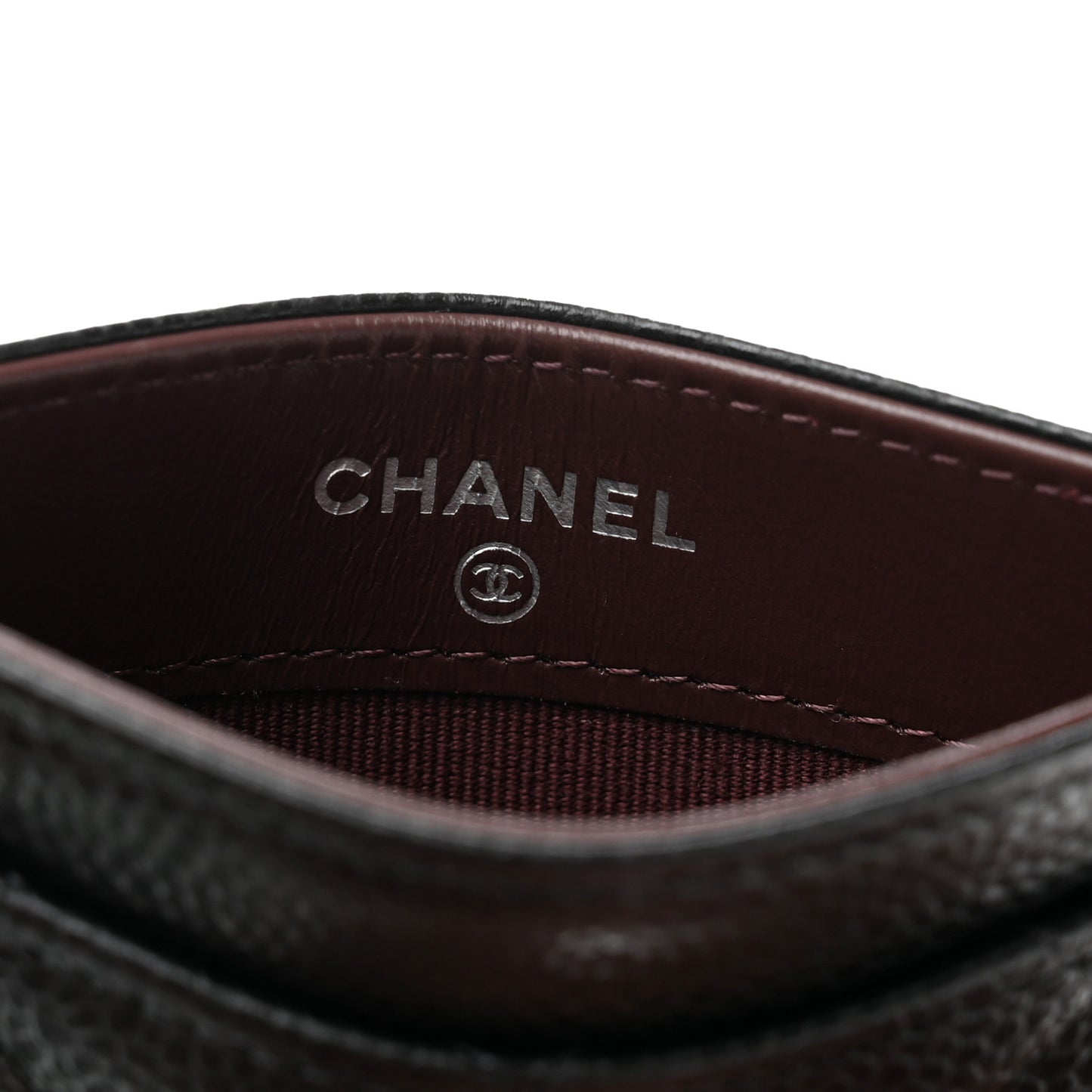 Caviar Quilted Card Holder Black