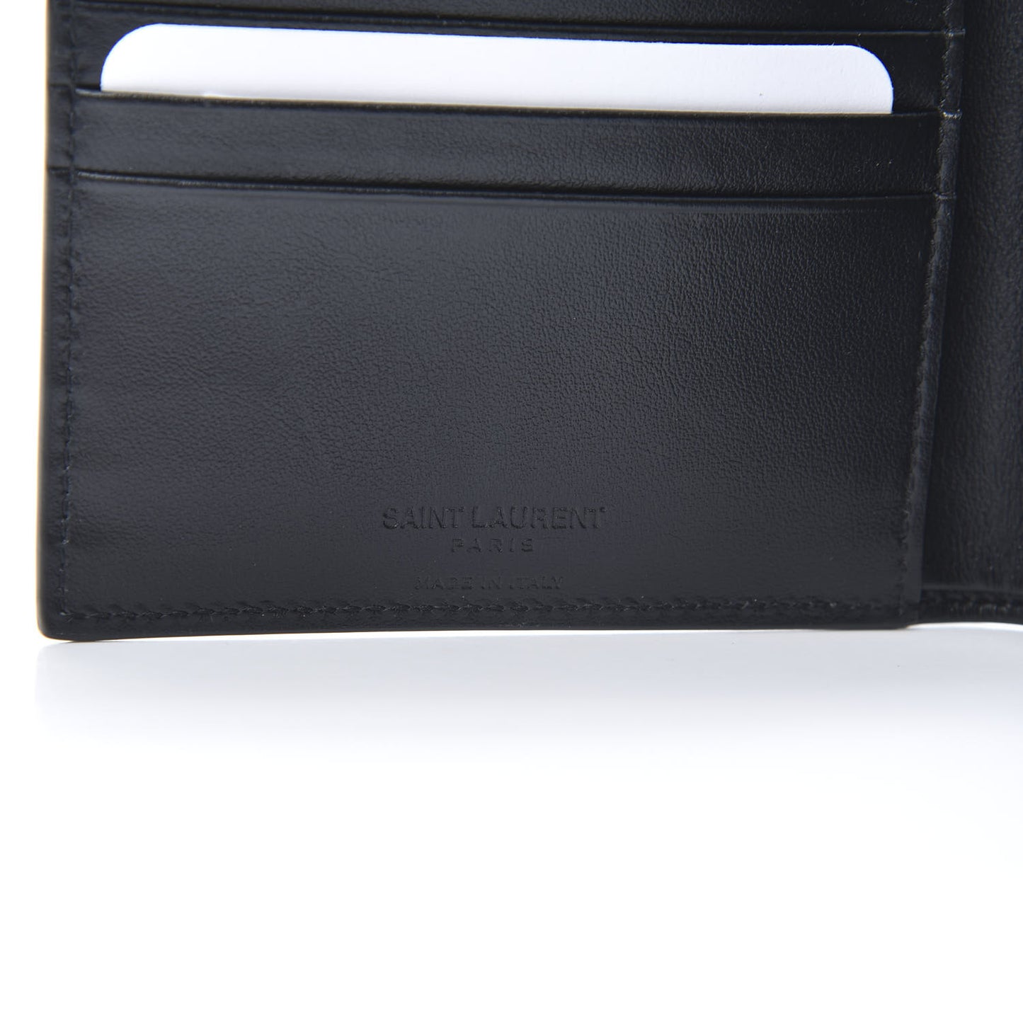 Calfskin Star Print East West Wallet Black