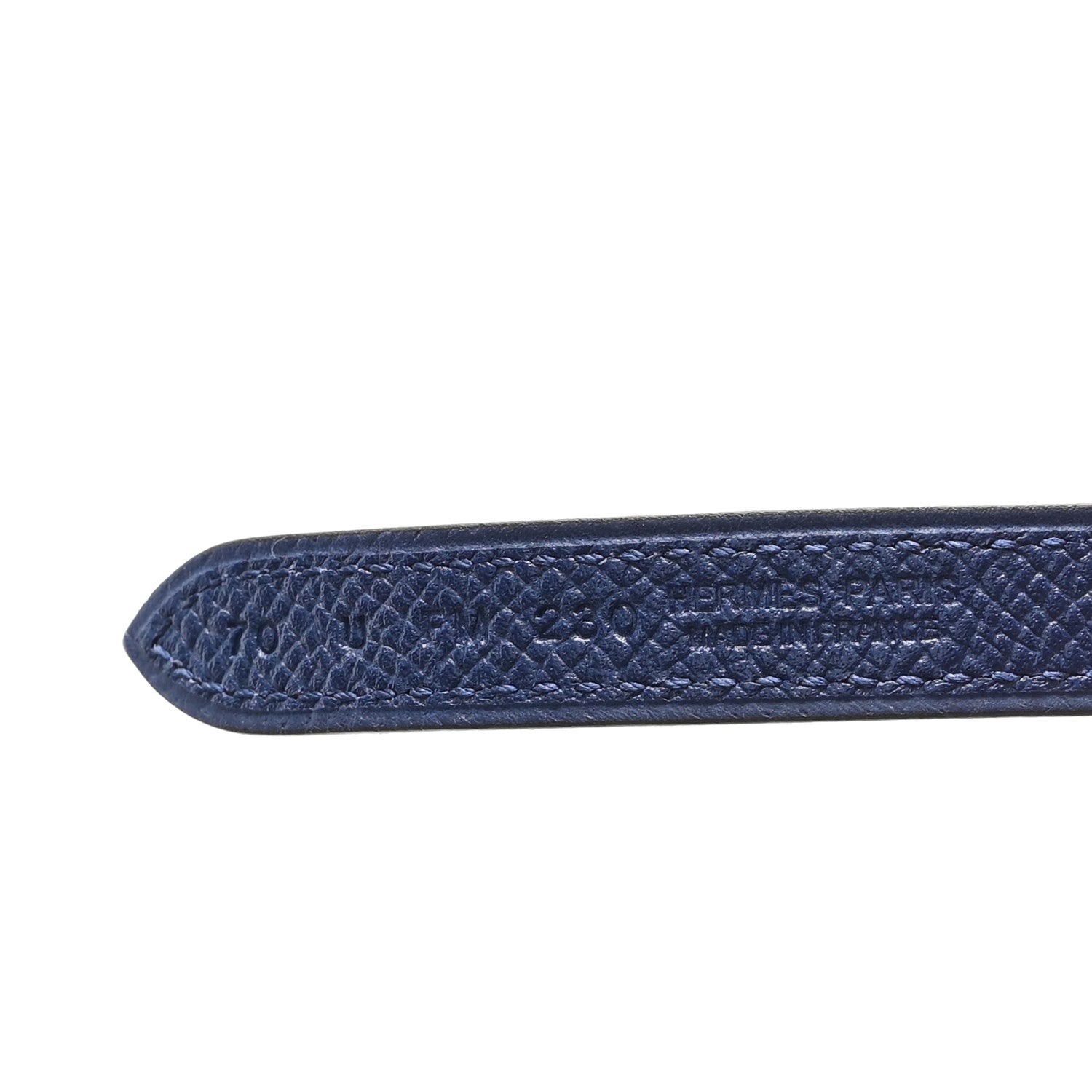 Hermes Epsom Swift Perforated 24mm Mors H Belt 70 28 Black Bleu Saphir 3 of 5