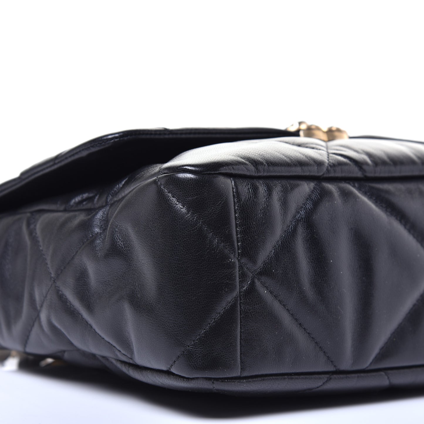 Lambskin Quilted Medium 19 Flap Black