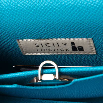 Dolce & Gabbana Dauphine Calfskin Miss Sicily Lipstick Crossbody Bag Azzurro 6 of 8