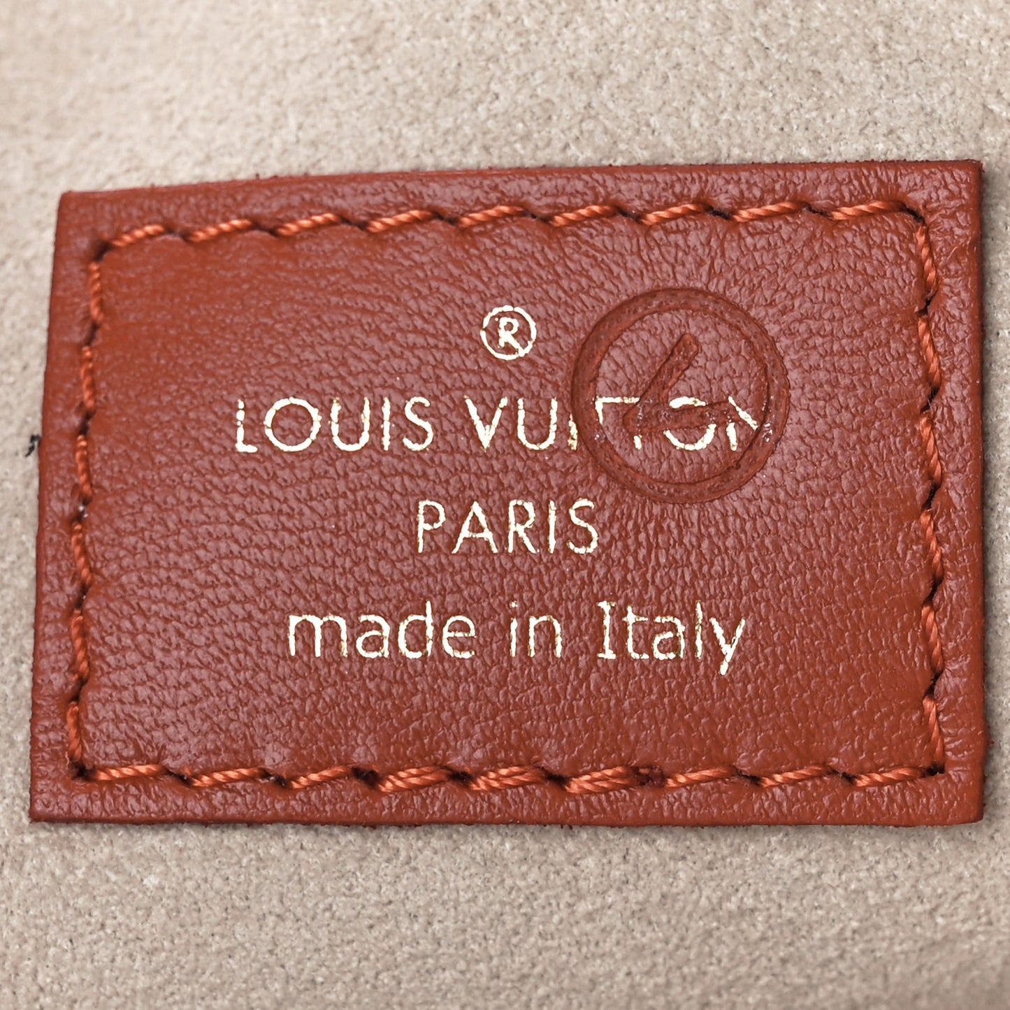 Lambskin Embossed Monogram Coussin PM Terracotta Brown