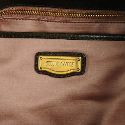 Miu Miu Vitello Lux Medium Bow Bag Militare 6 of 8