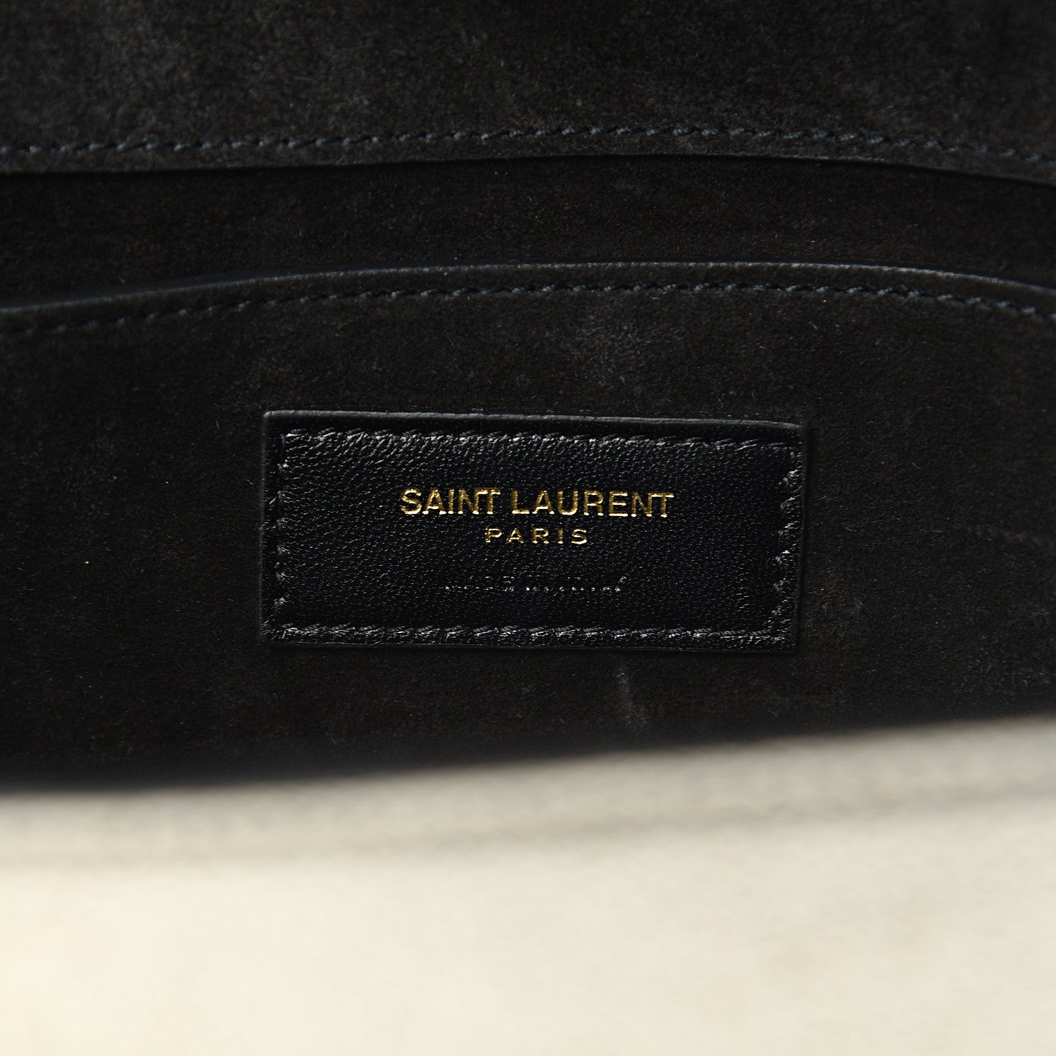 Saint Laurent Metallic Calfskin Medium Classic Monogram Kate Satchel Platine 5 of 8