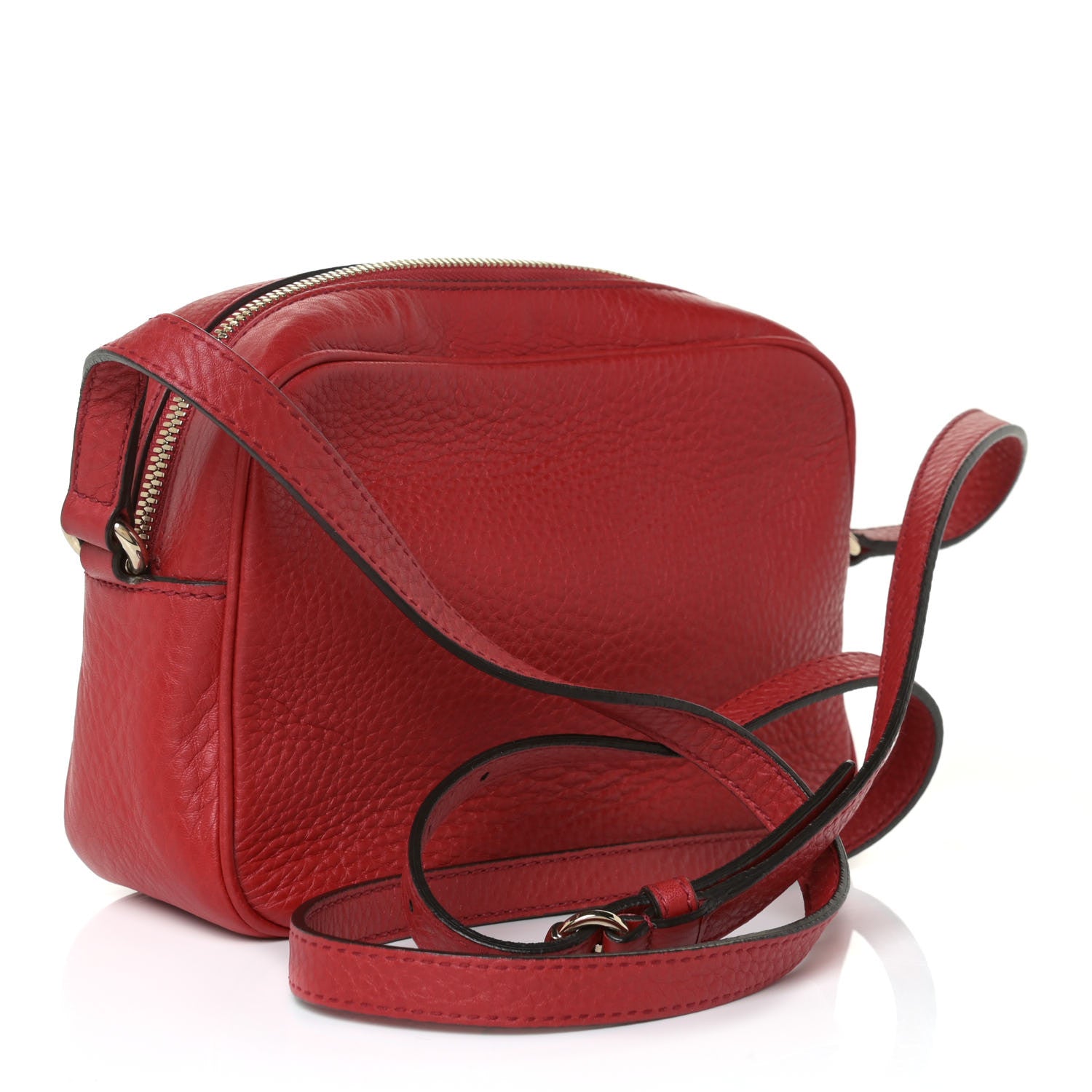 Gucci Pebbled Calfskin Small Soho Disco Bag Tabasco Red 3 of 10