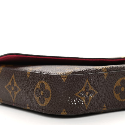 Louis Vuitton Monogram Pochette Felicie Chain Wallet Fuchsia 9 of 11