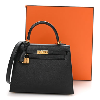 Hermes Epsom Kelly Sellier 25 Black 11 of 11