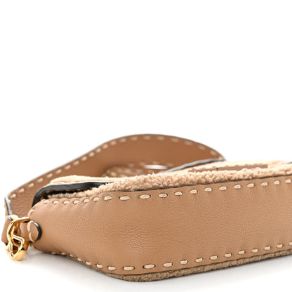Fendi Curly Sheepskin Cuoio Romano Selleria Baguette Camel Cammello 8 of 9