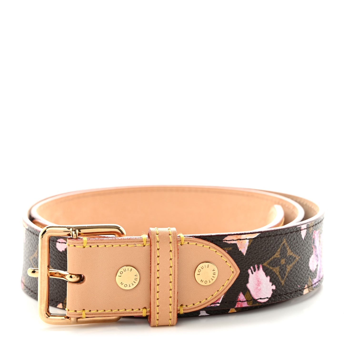Monogram Watercolor Aquarelle Belt 90 36 Brown