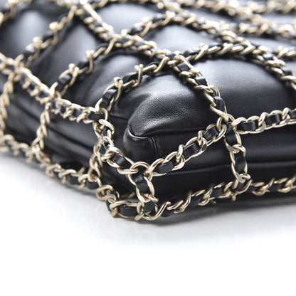 Chanel Lambskin Large Shopping Chain Tote Black 9 of 11