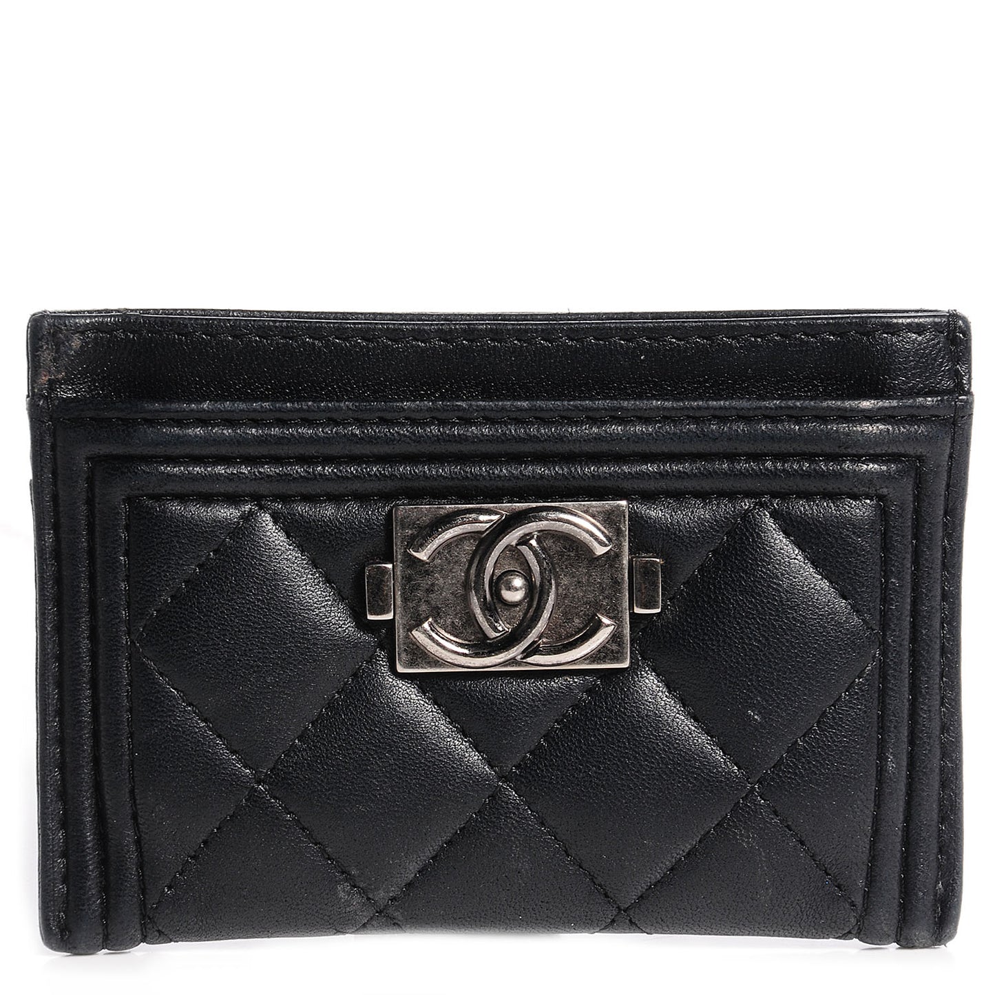 Lambskin Boy Card Holder Black