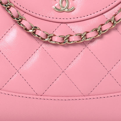 Chanel Shiny Lambskin Quilted Nano 31 Shopping Bag Pink 8 of 11